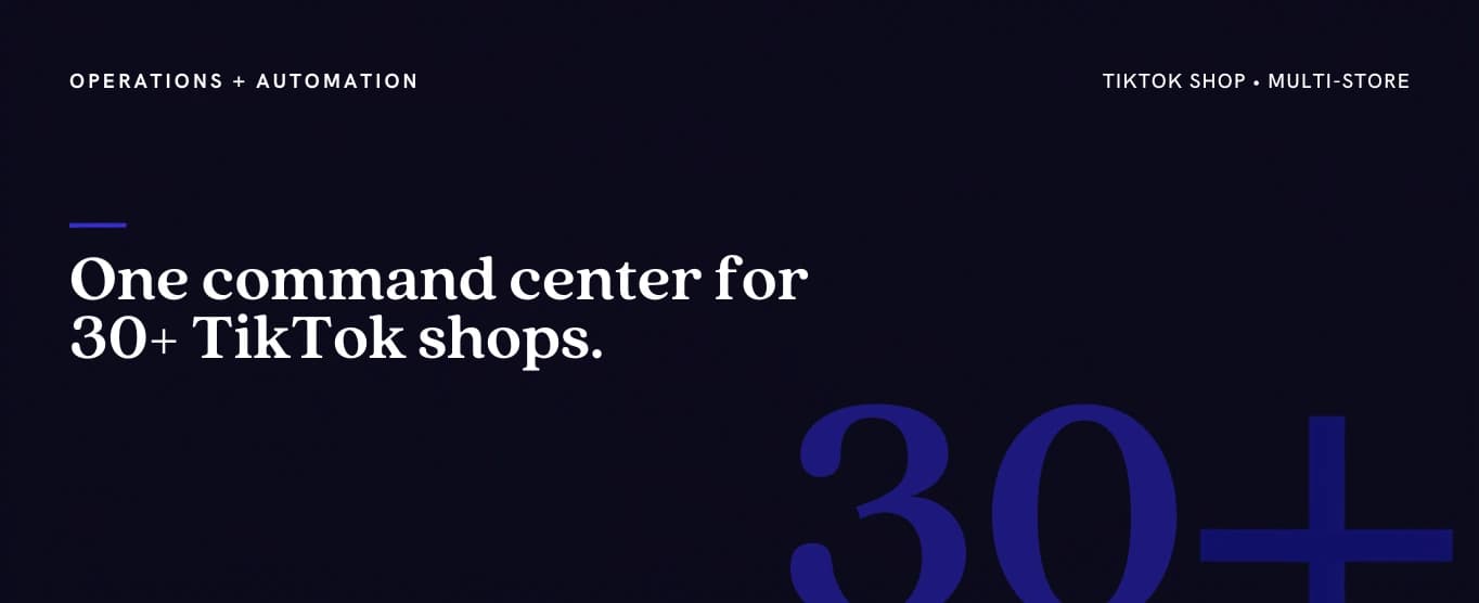 32 TikTok Shops, One System