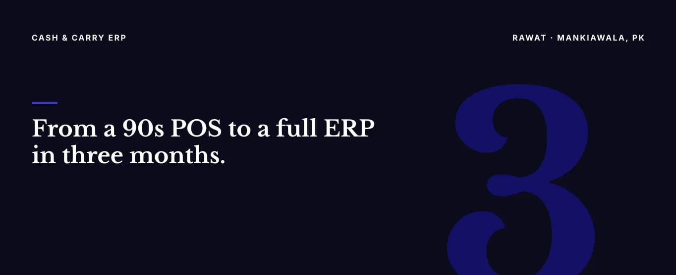 90s POS to Full ERP in 3 Months